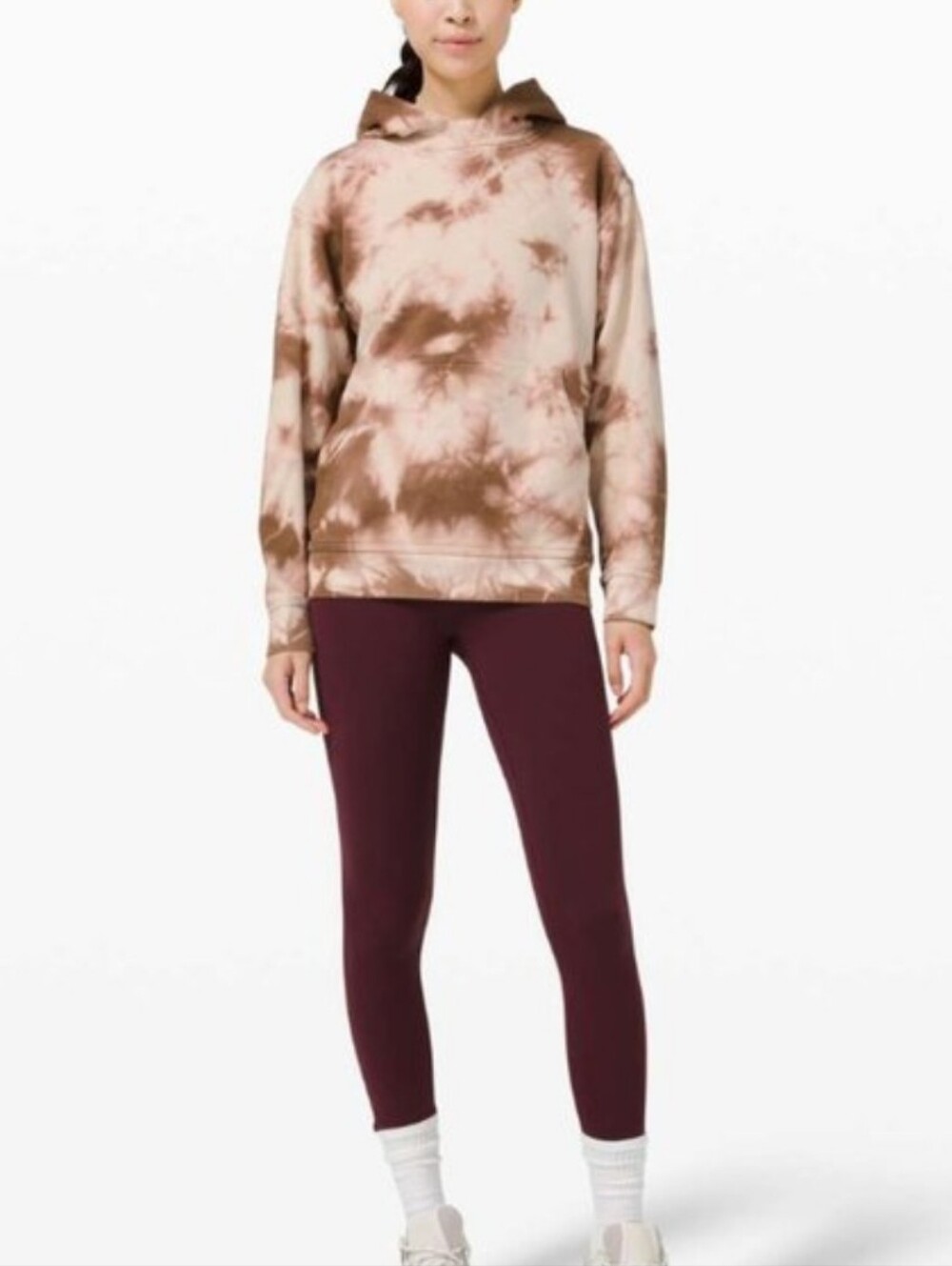 Lululemon All Yours Tie Dye Hoodie Earth Dye Clay Size 12